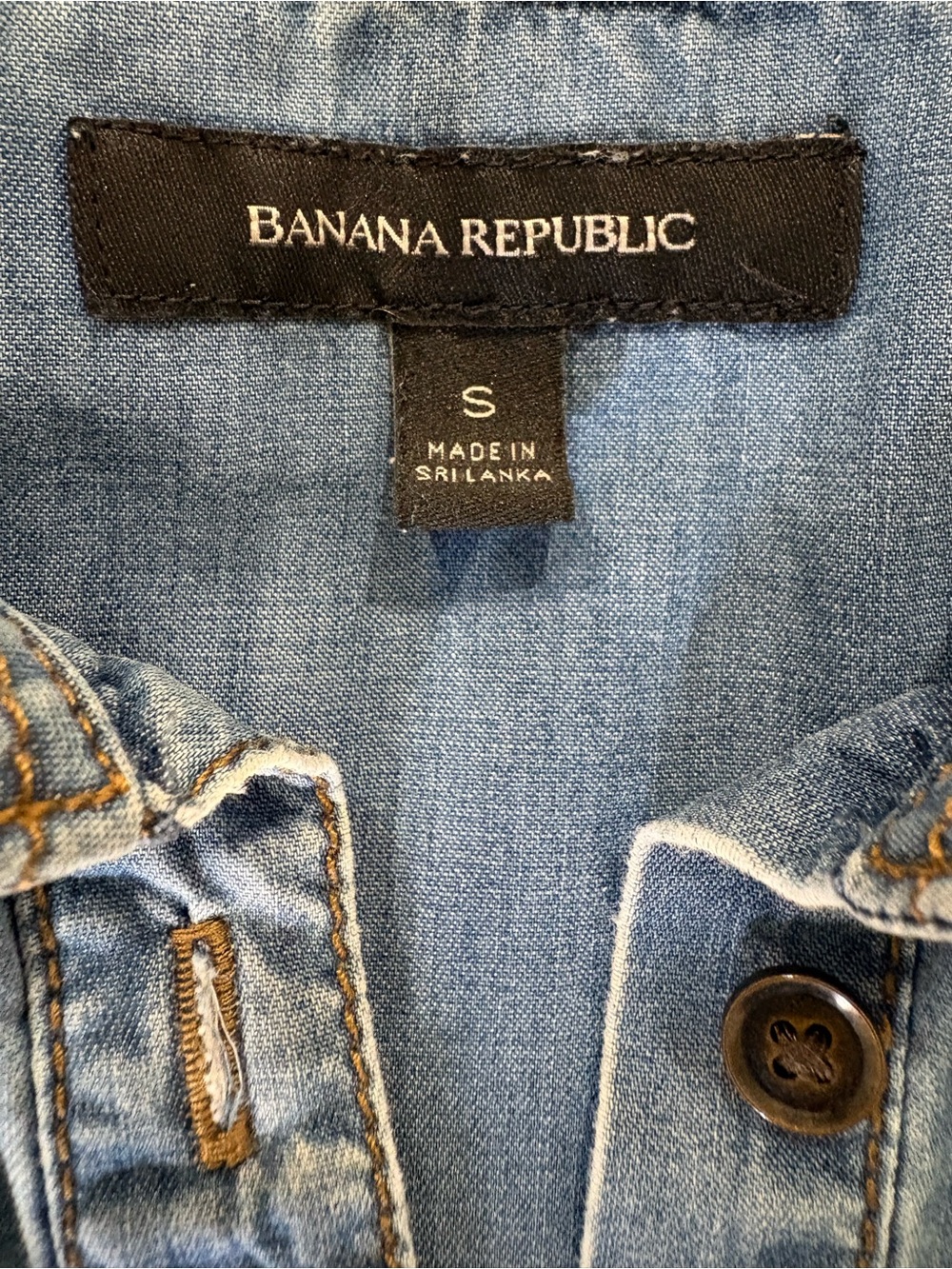 Banana Republic Chambray Popover Shirt Dress | Oversized Comfort | Size Small - Picture 5 of 6